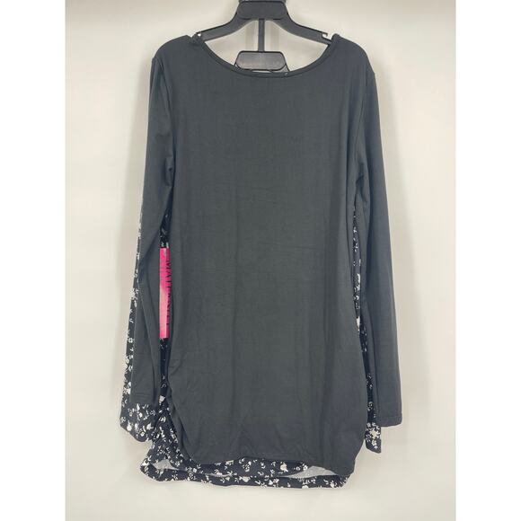 Emma's Expressions Maternity 2 Pack Long Sleeve Black Floral Shirts Tops NEW Sm - Picture 9 of 9